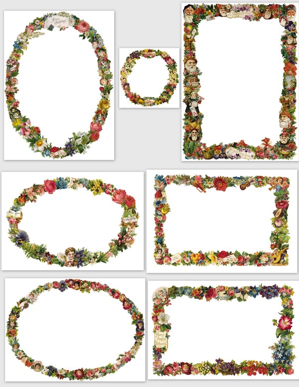 Etiquettes fleurs anciennes